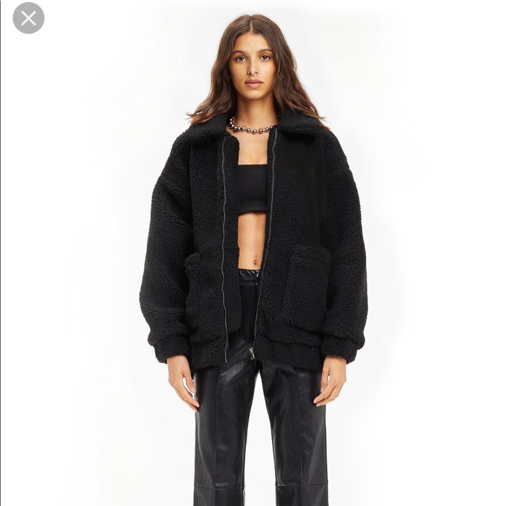 I am Gia black pixie coat
